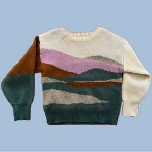 Universal Thread Crewneck Landscape Mountain Sweater